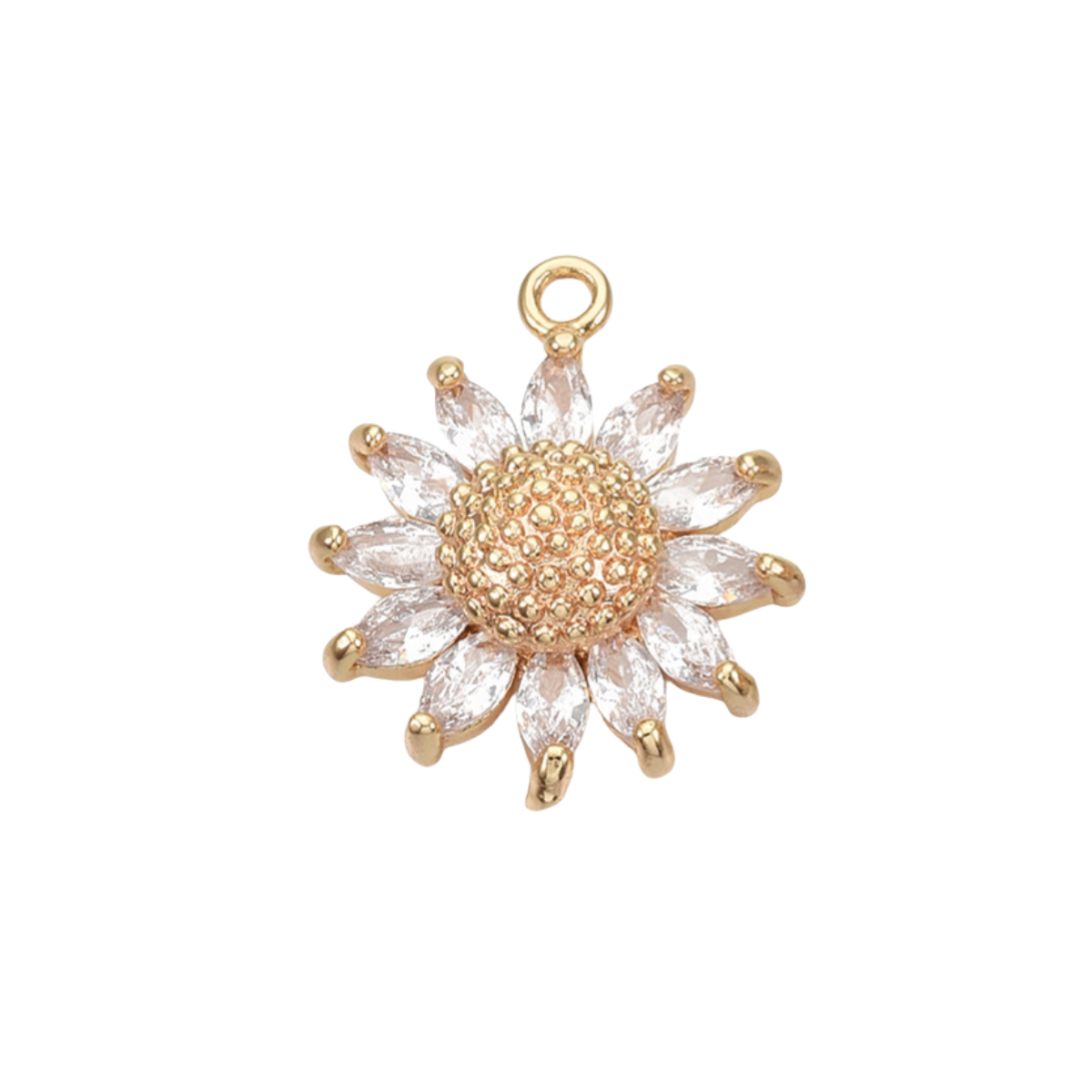 Sunflower Rhinestone Charm