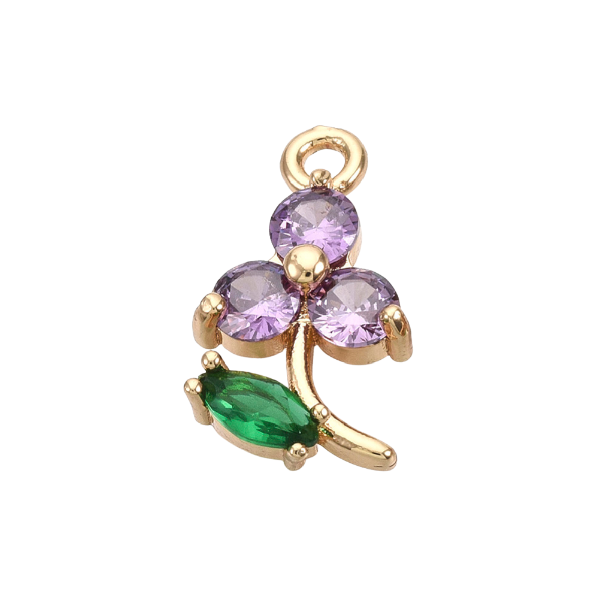 Rhinestone Flower Charm