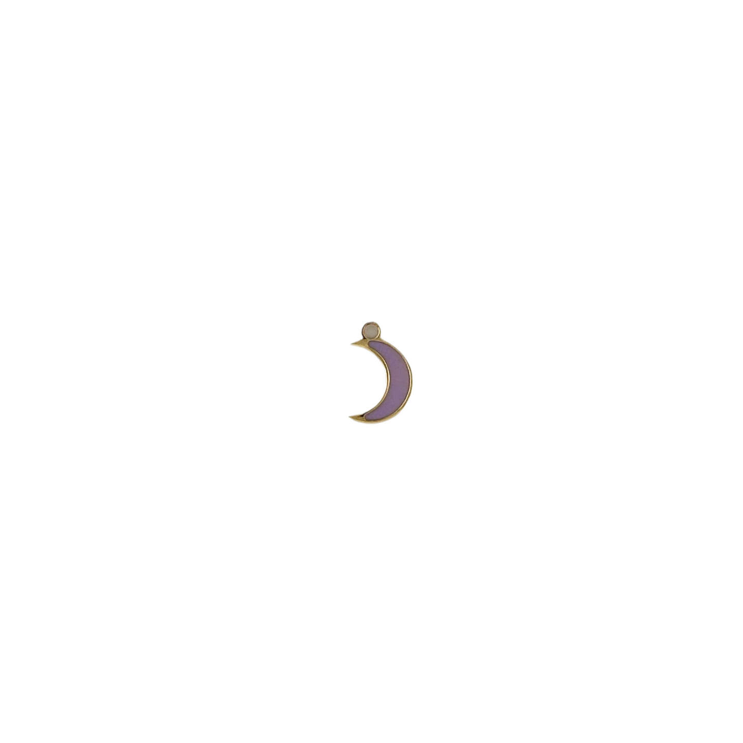 Tiny Purple Moon Charm