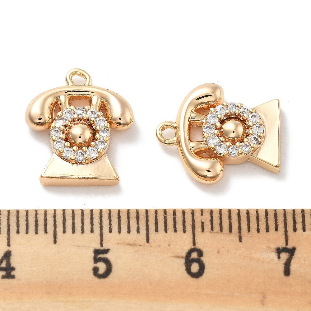 Tiny Vintage Telephone Charm