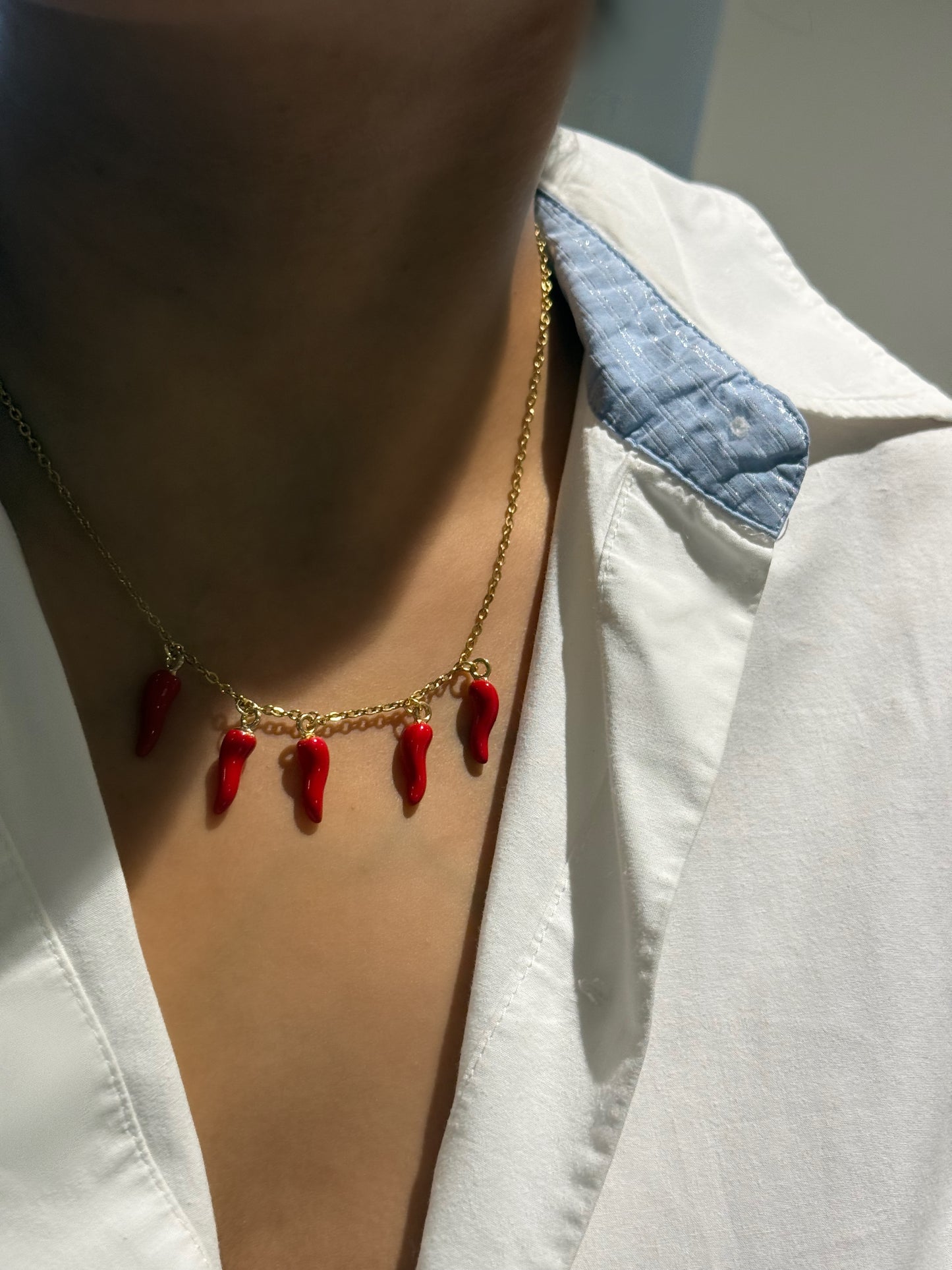 Super Spicy Red Chilli Necklace