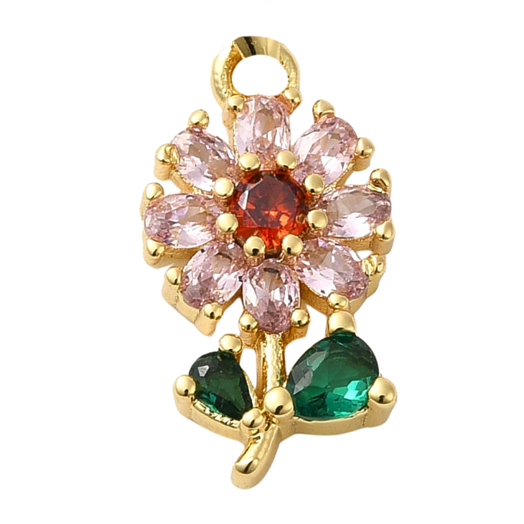 Rhinestone Flower with Stem
