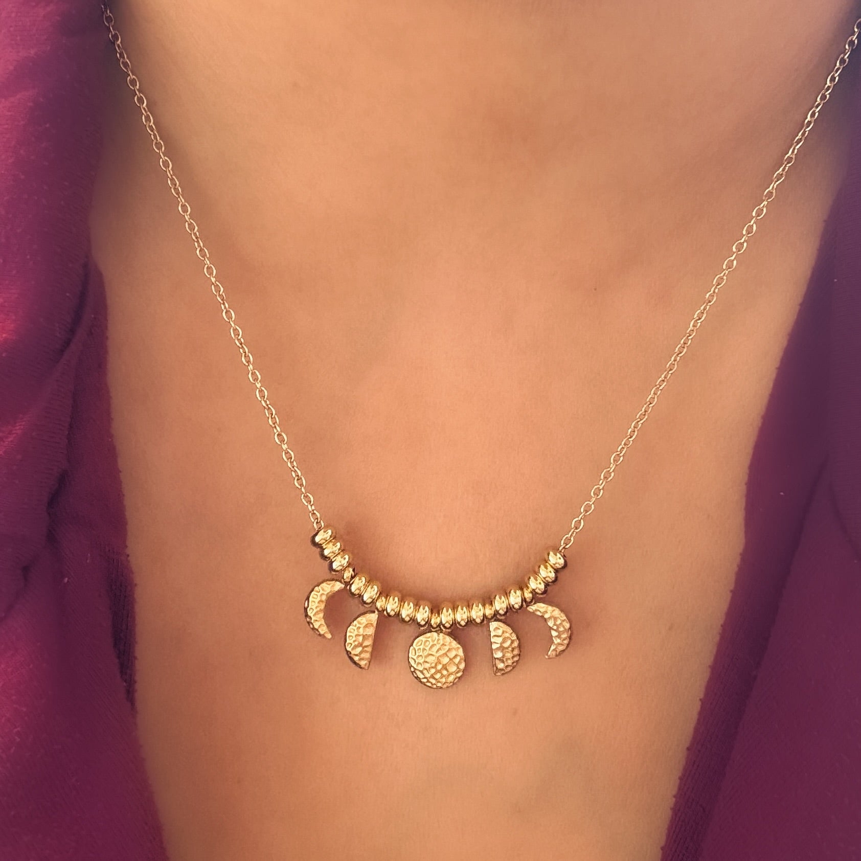 Phases of the Moon Necklace - Main Image