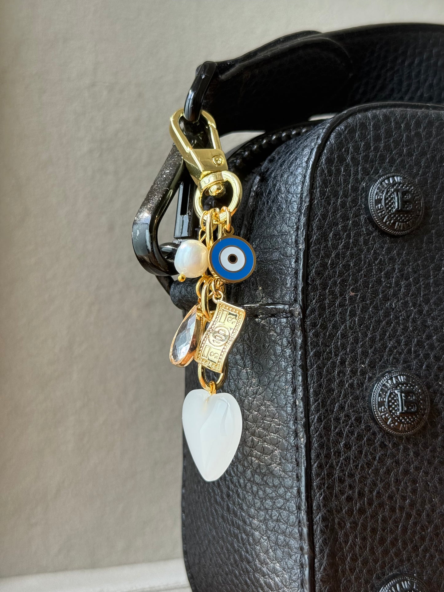 Love and Prosperity Bag Charm with Key Ring