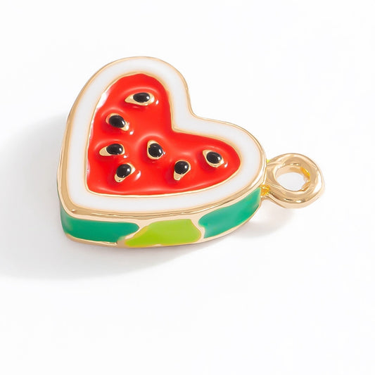 Watermelon Heart Charm