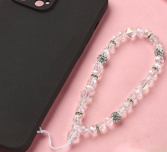Crystal and Rhinestone Bead Phone Charm