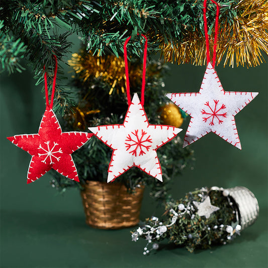 Fabric Star Ornament (Set of 6)