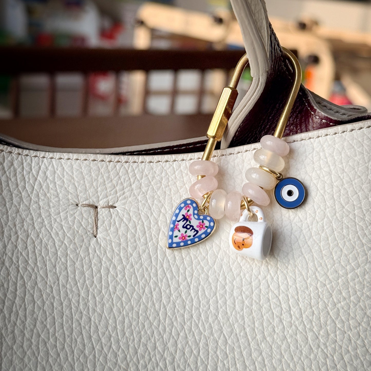 Pink New Mom Bag Charm
