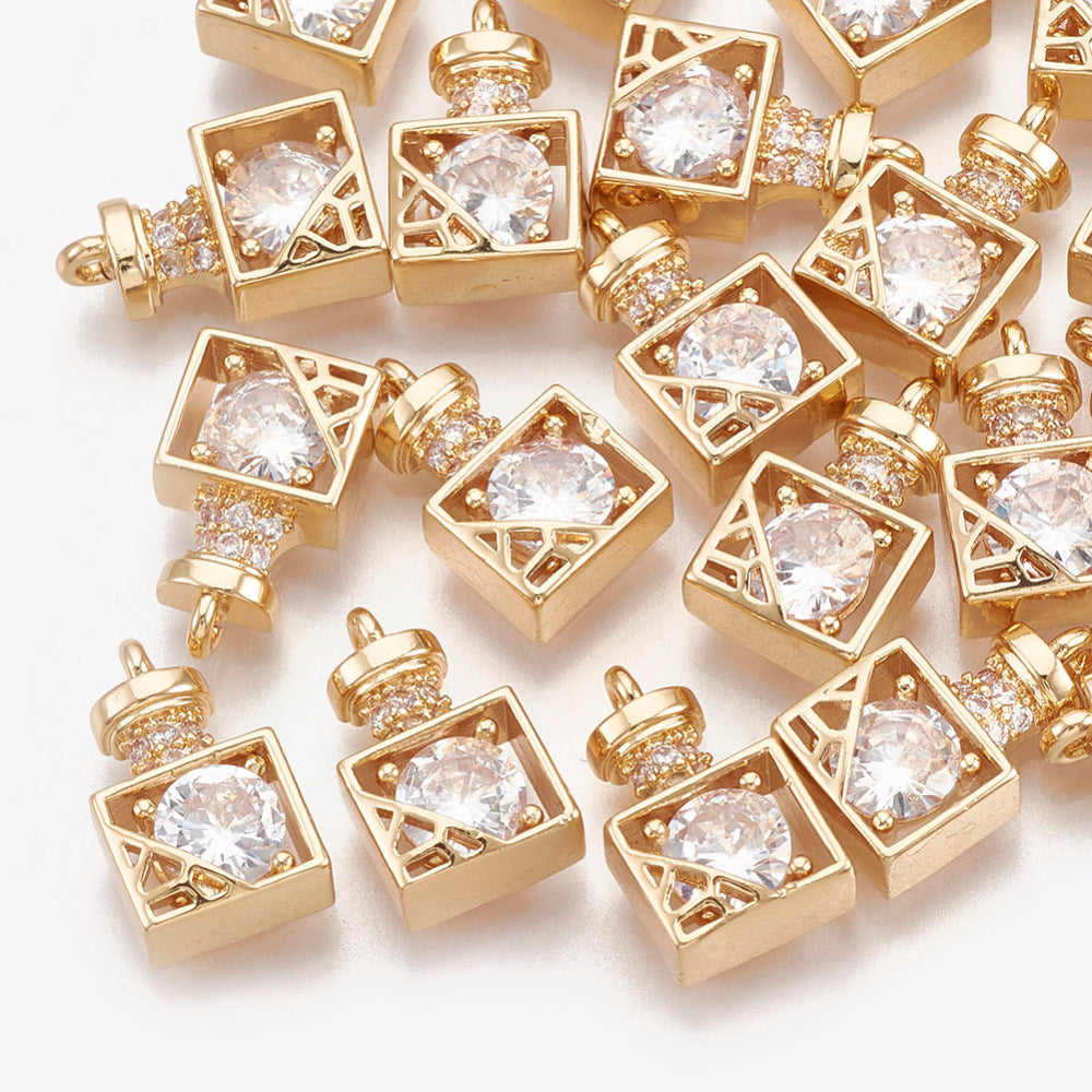 Rhinestone Perfume Bottle Charm