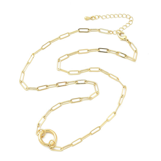 Paper Clip Necklace with Clasp