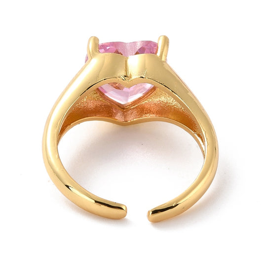 Pink Heart Diamond Ring