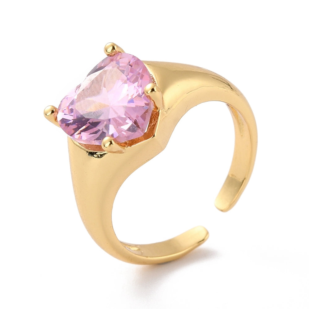 Pink Heart Diamond Ring