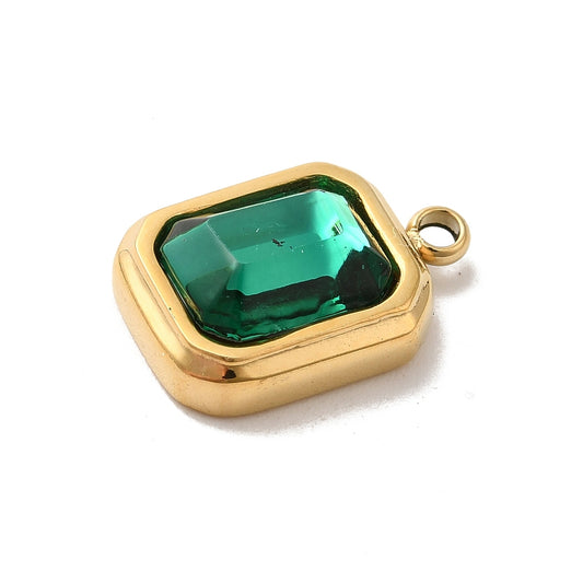 Gemstone Charm Green
