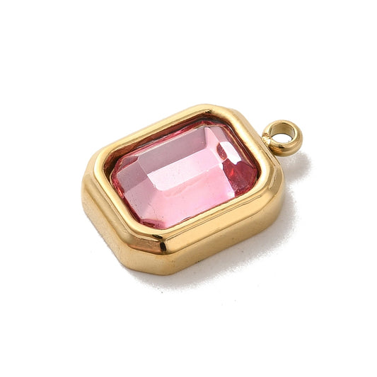Gemstone Charm Pink