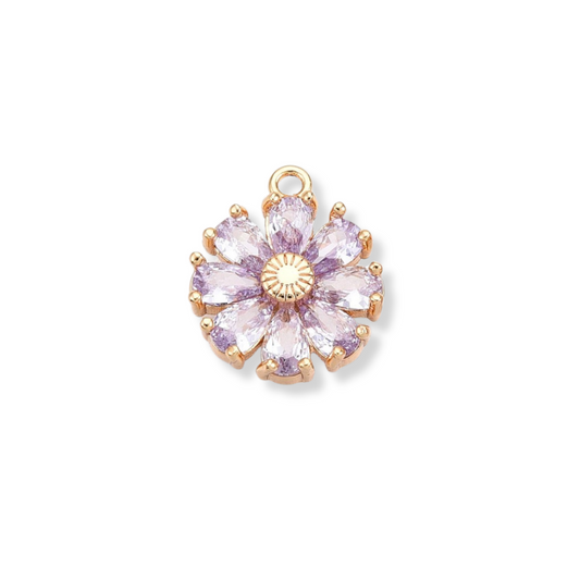 Rhinestone Flower Charm