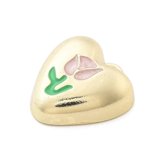 Tulip in a Heart Charm