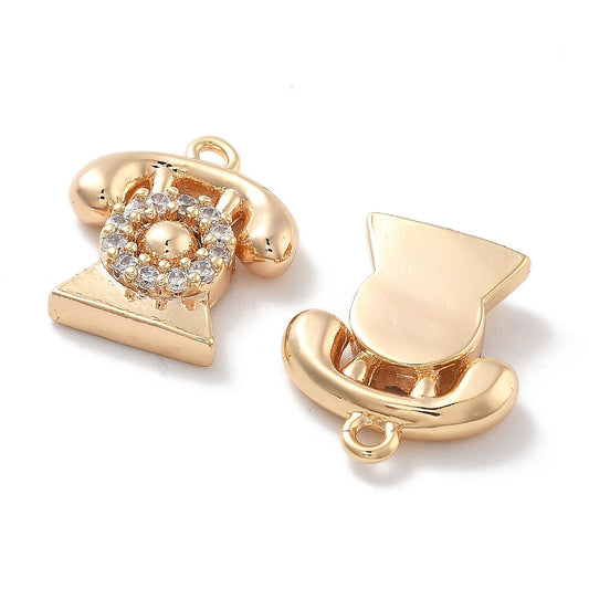 Tiny Vintage Telephone Charm