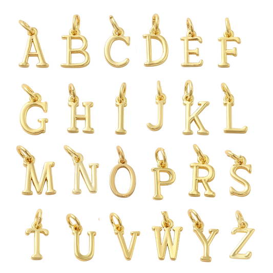 Plain Alphabet Charms