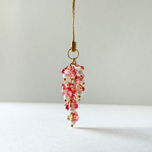 Red Flower Phone Charm
