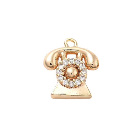 Tiny Vintage Telephone Charm