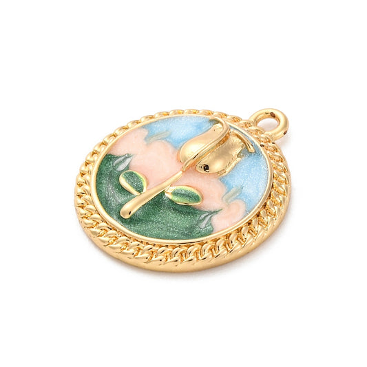 Flower Coin Charm
