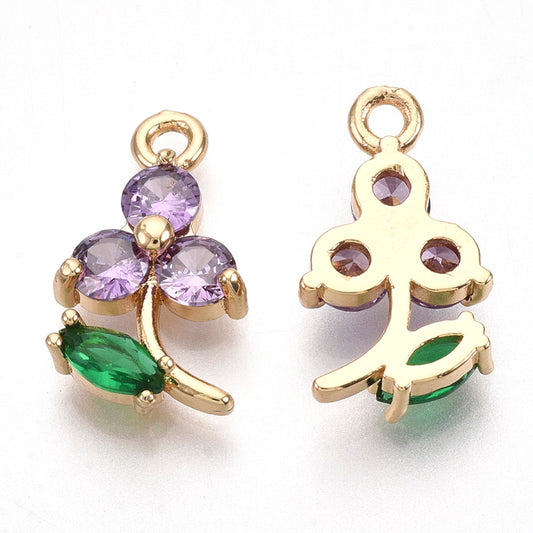 Rhinestone Flower Charm