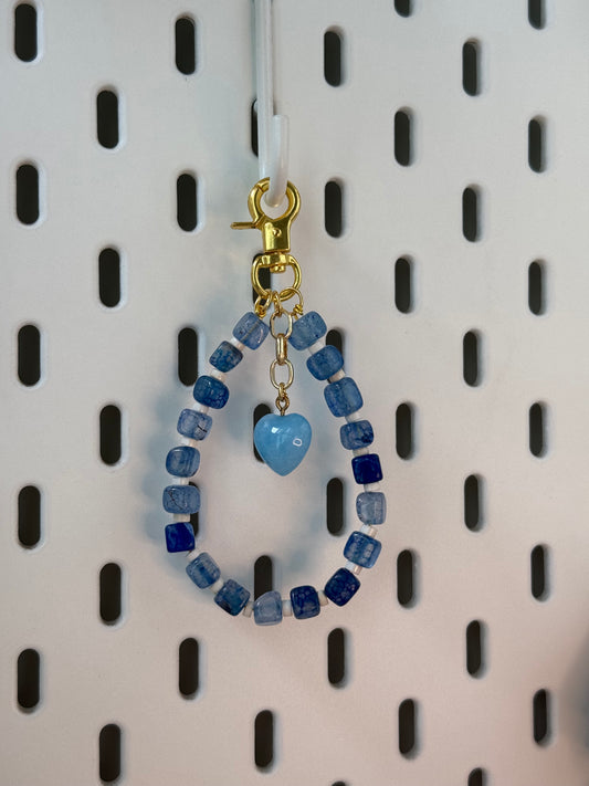 Cube Stone Bag Charm