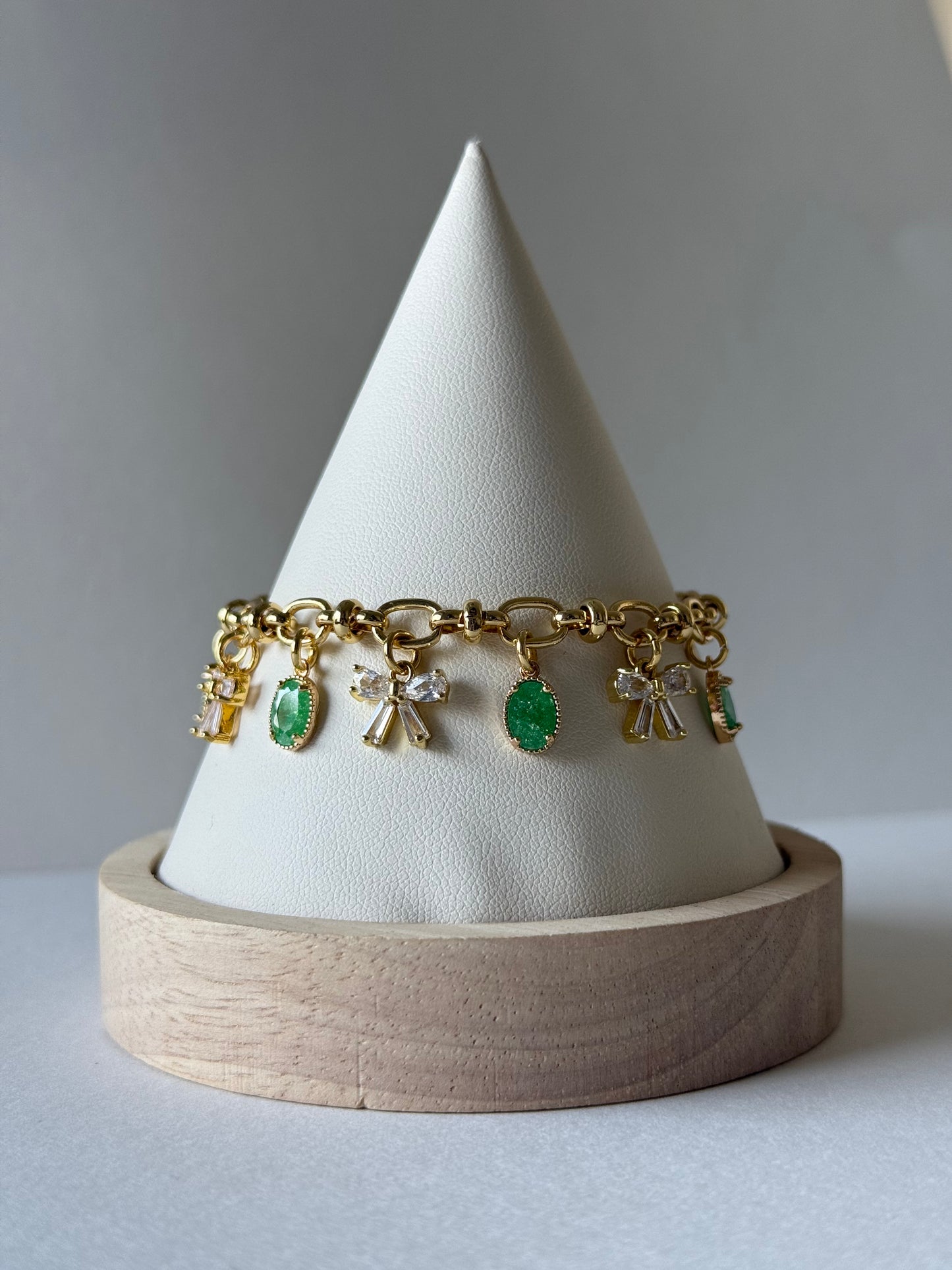 Bow Crystal Pre-Made Charm Bracelet