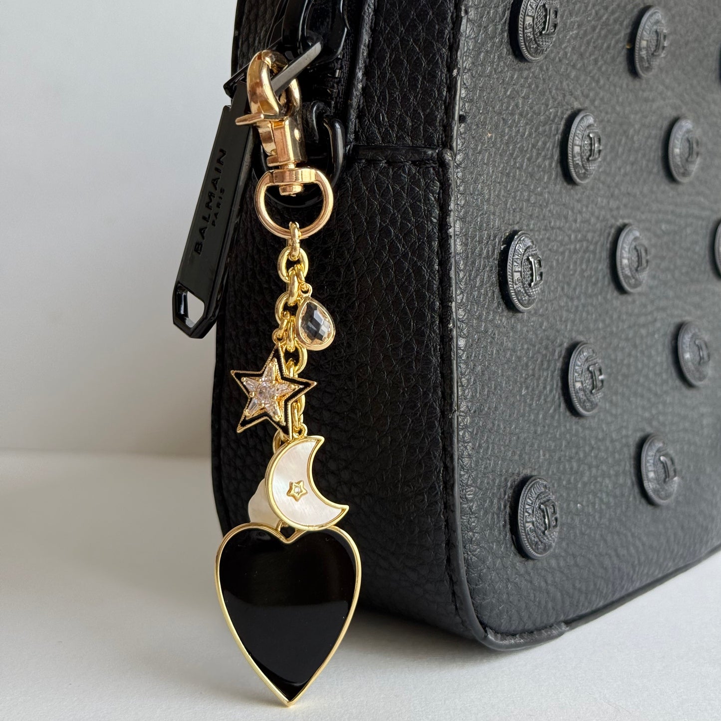 Black Heart Bag Charm