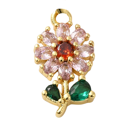 Rhinestone Flower with Stem