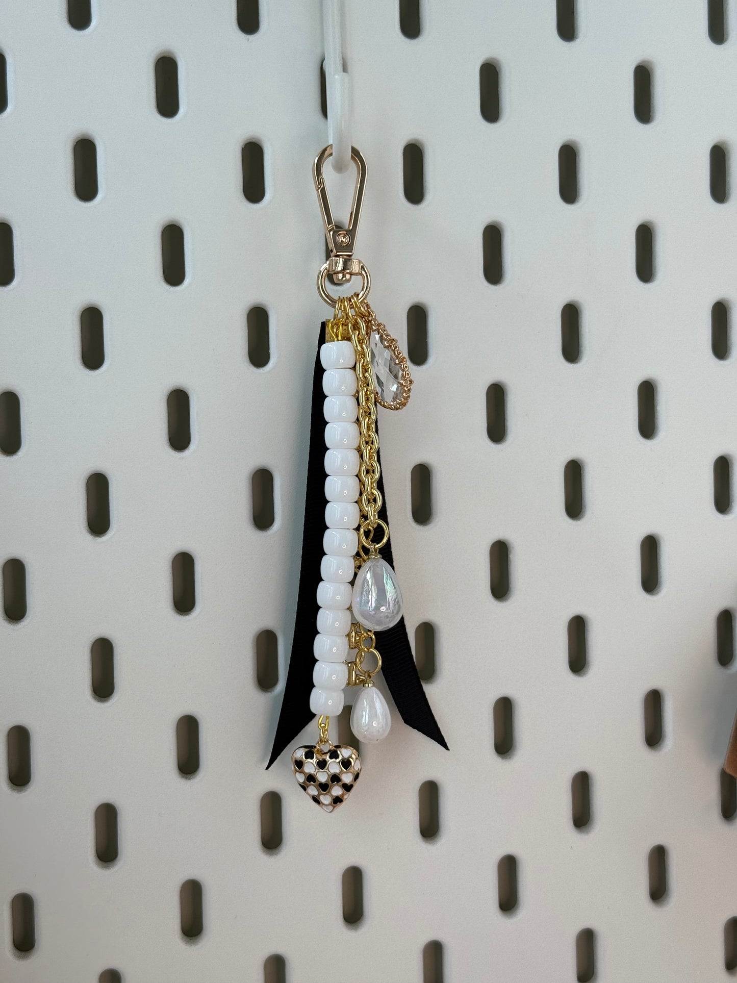 Black and White Bag Charm