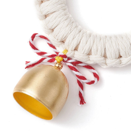 Macarme Serene White Door Ornament with Bell