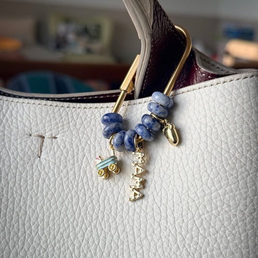 Blue New Mom Bag Charm