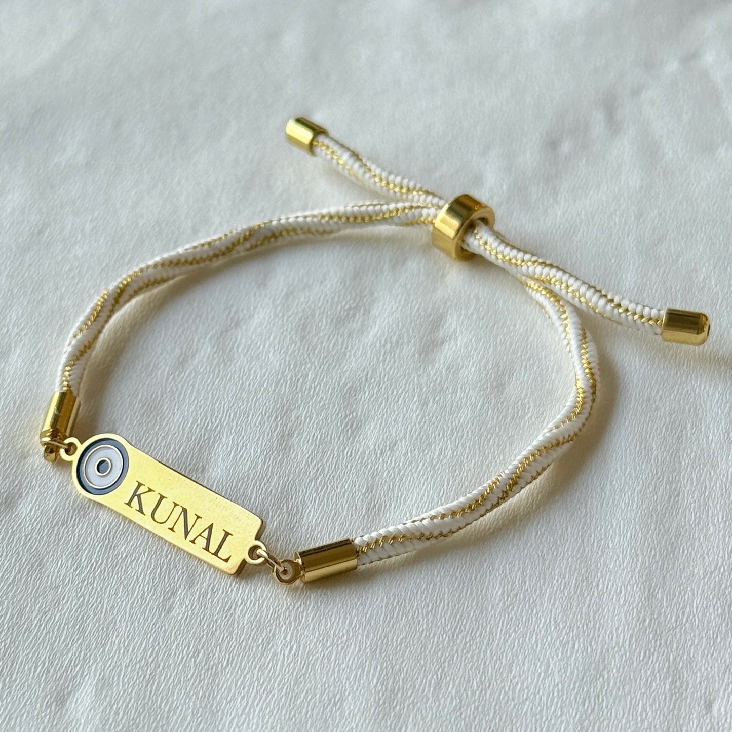 Personalised Gold Evil Eye Name Rakhi