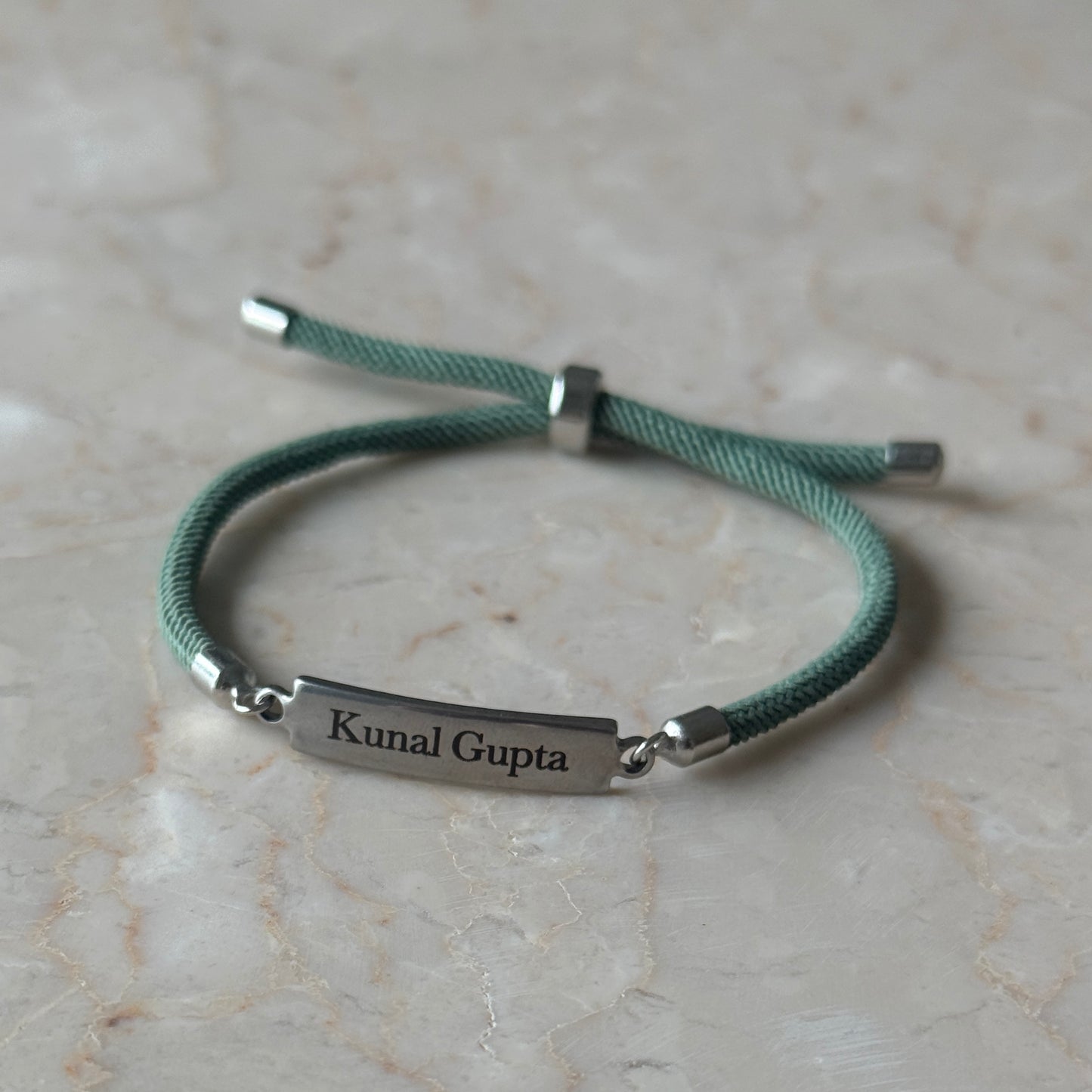 Personalized Name Engraved Rakhi Bracelet