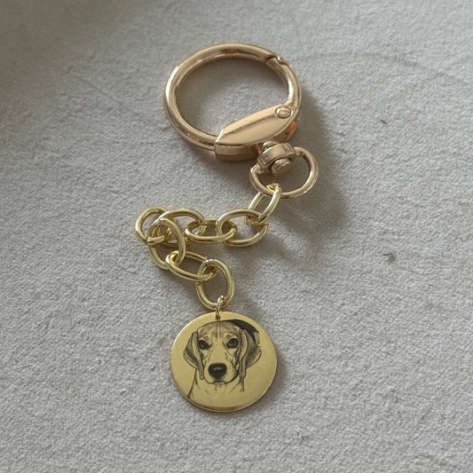 Photo Engraved Bag Charm