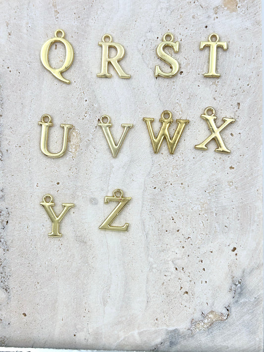 Plain Alphabet Charms