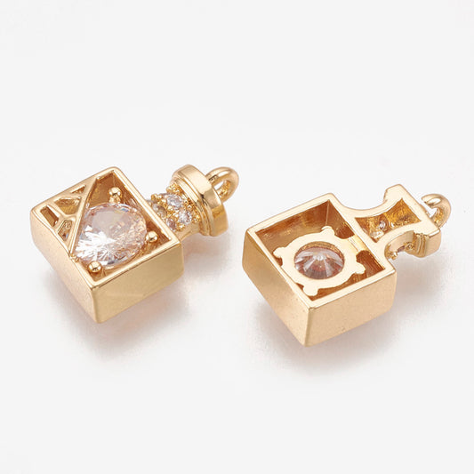 Rhinestone Perfume Bottle Charm