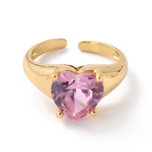 Pink Heart Diamond Ring