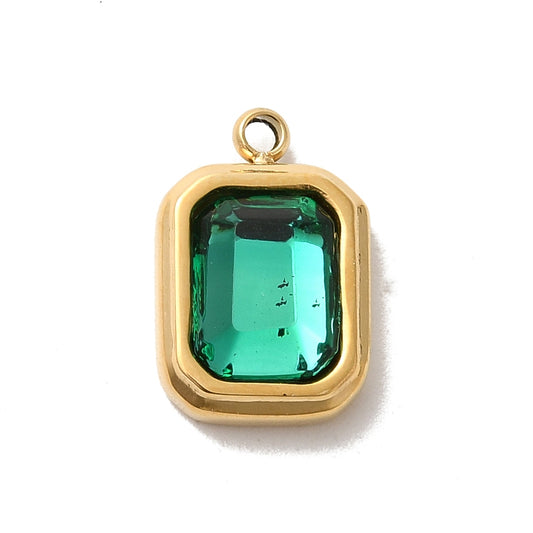 Gemstone Charm Green