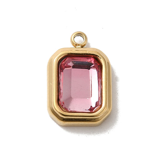 Gemstone Charm Pink