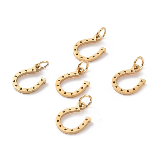 Gold Horseshoe Charm