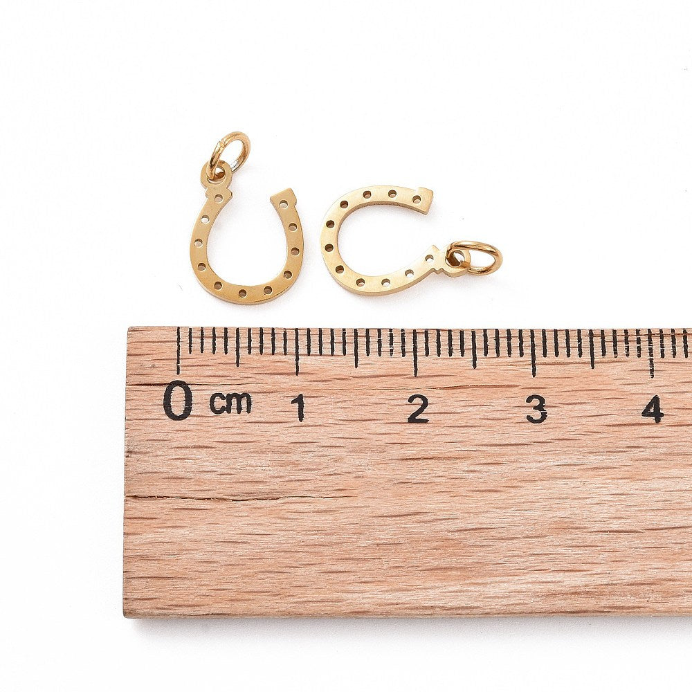 Gold Horseshoe Charm