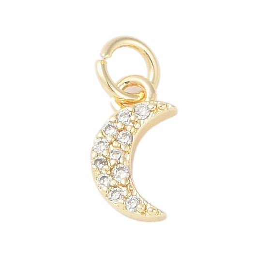 Moon Rhinestone Charm