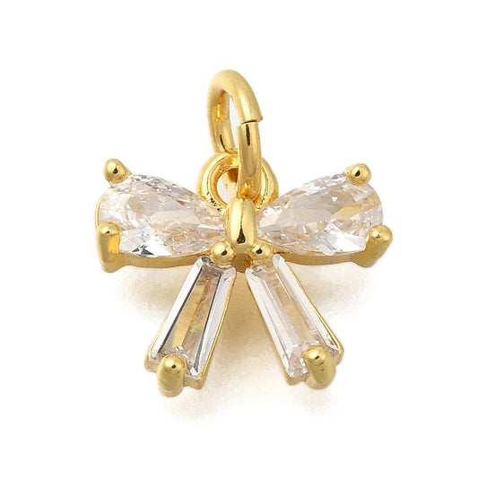 Small Rhinestone Bow Charm