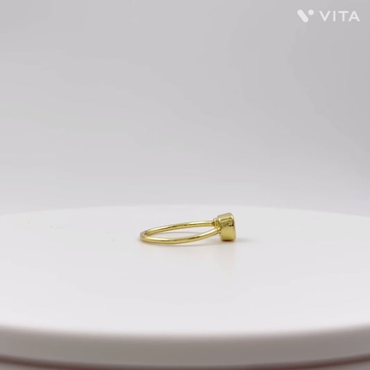 Adjustable Faux Emerald Ring