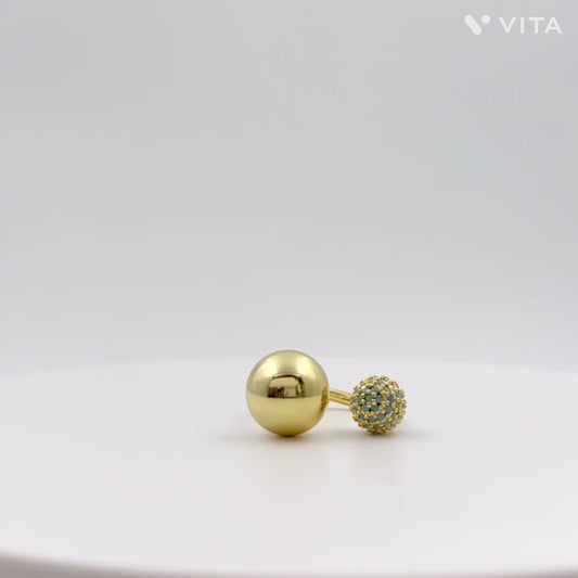 Turquoise Adjustable Ball Ring